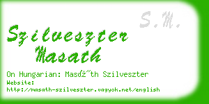 szilveszter masath business card